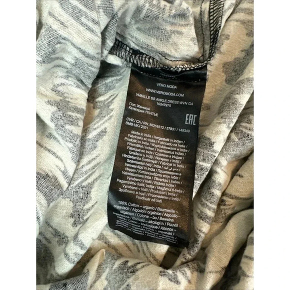 Vero Moda Women’s Maxi Dress Organic Cotton in Abstract Print Size S New - Picture 15 of 16